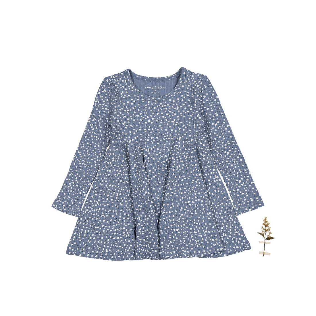 Lovely Littles The Blossom Long Sleeve Dress -Midnight Bud