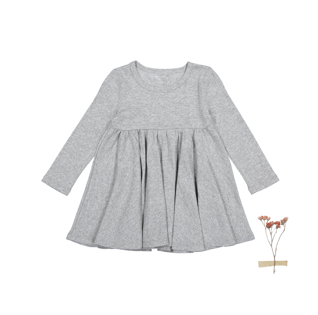 Lovely Littles The Long Sleeve Dress - Heather