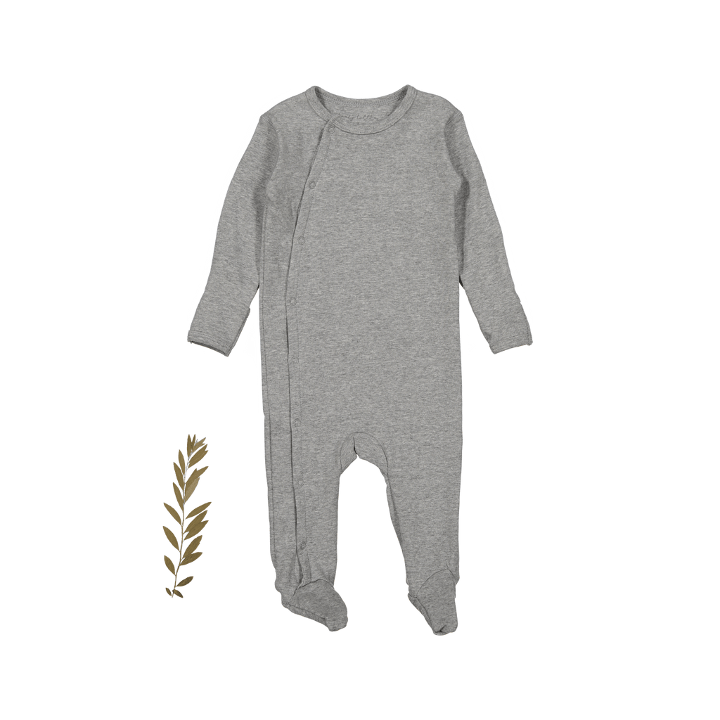 Lovely Littles The Snap Romper - Heather Grey