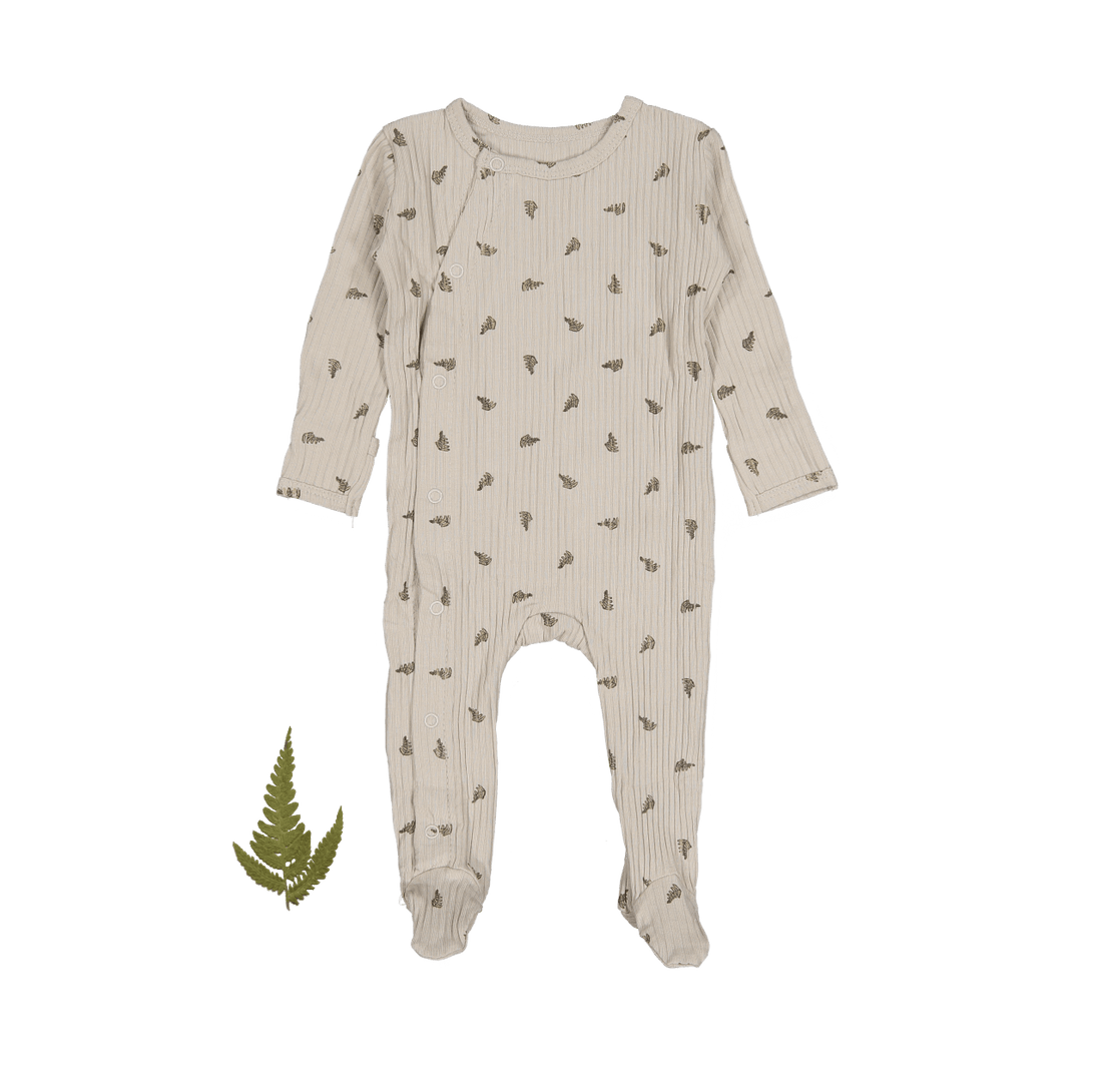 Lovely Littles The Snap Romper - Sand Leaf
