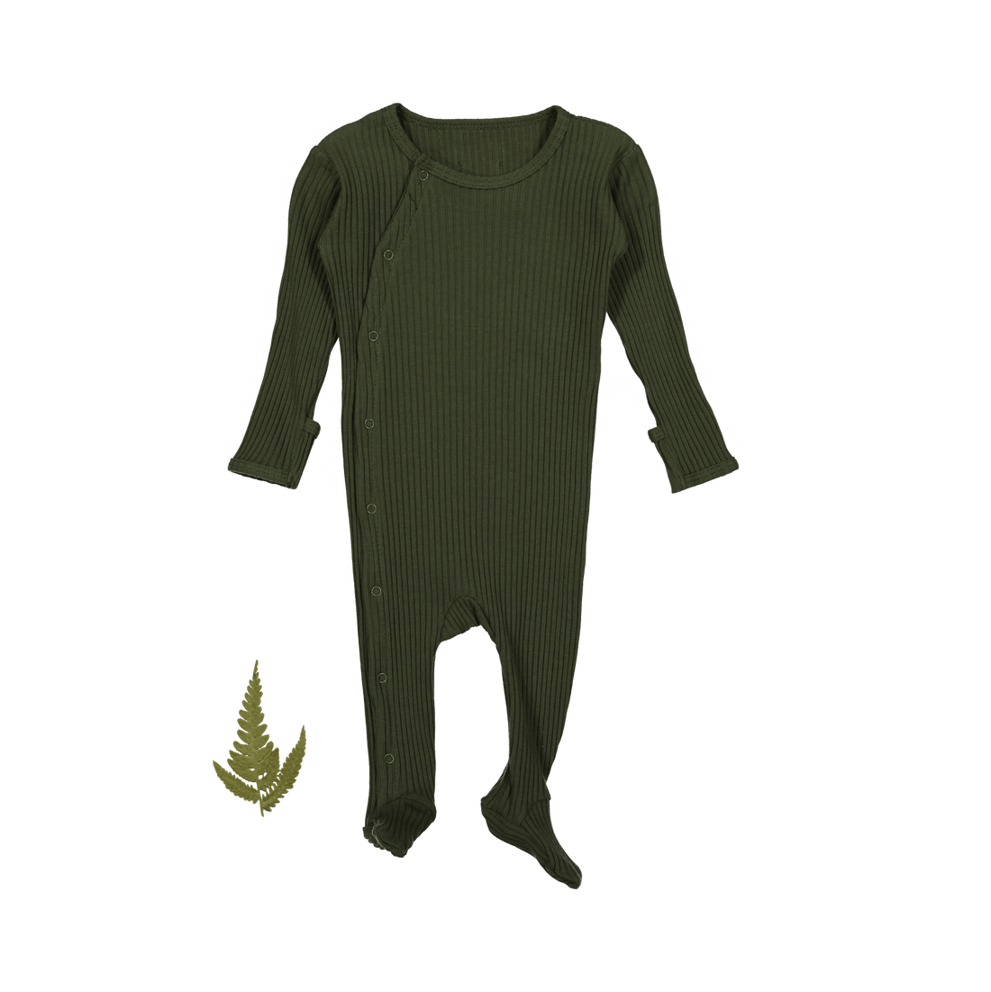 Lovely Littles The Springwood Snap Romper -Moss