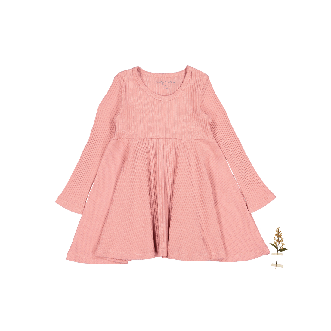 Lovely Littles The Wildflower Long Sleeve Dress -Rose