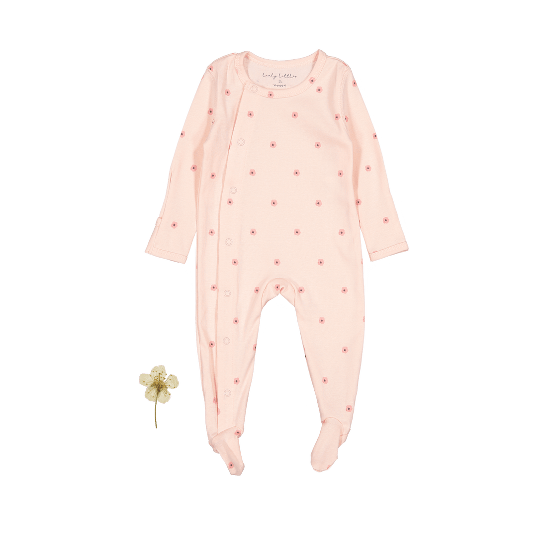 Lovely Littles The Wildflower Snap Romper -Rose Flower