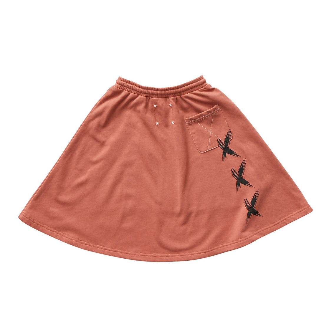 Hey kid Red Embroidered Beach Skirt