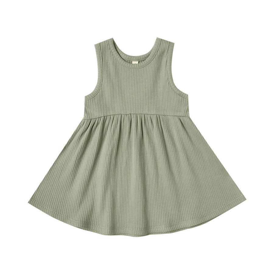 Quincy Mae Moss Ribbed Tank Dress