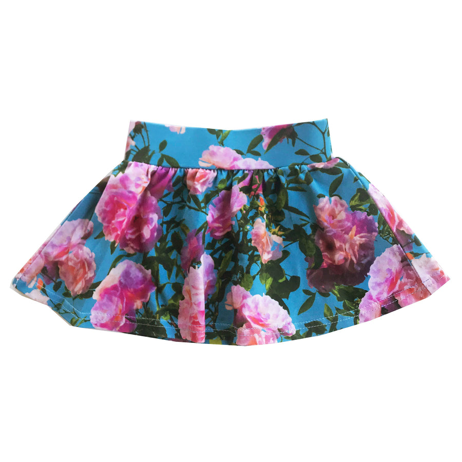 Romey Loves Lulu skirts Romey Loves Lulu Pink Blue Flowers Skirt