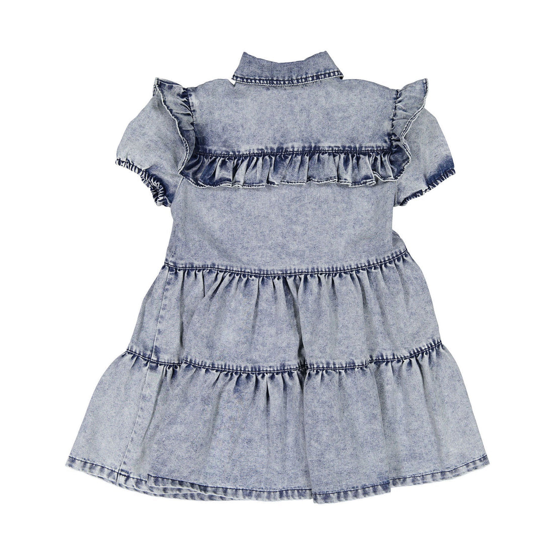 ROWE dresses ROWE Denim Ruffled Yoke Tiered Dress