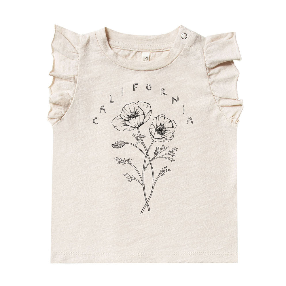 Rylee and Cru Natural California Ruffled Tank