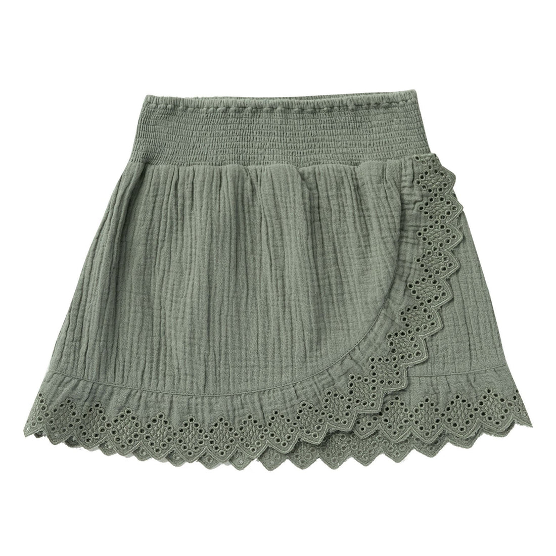 Rylee and Cru bottoms Rylee and Cru Ruffle Wrap Skirt | Aqua