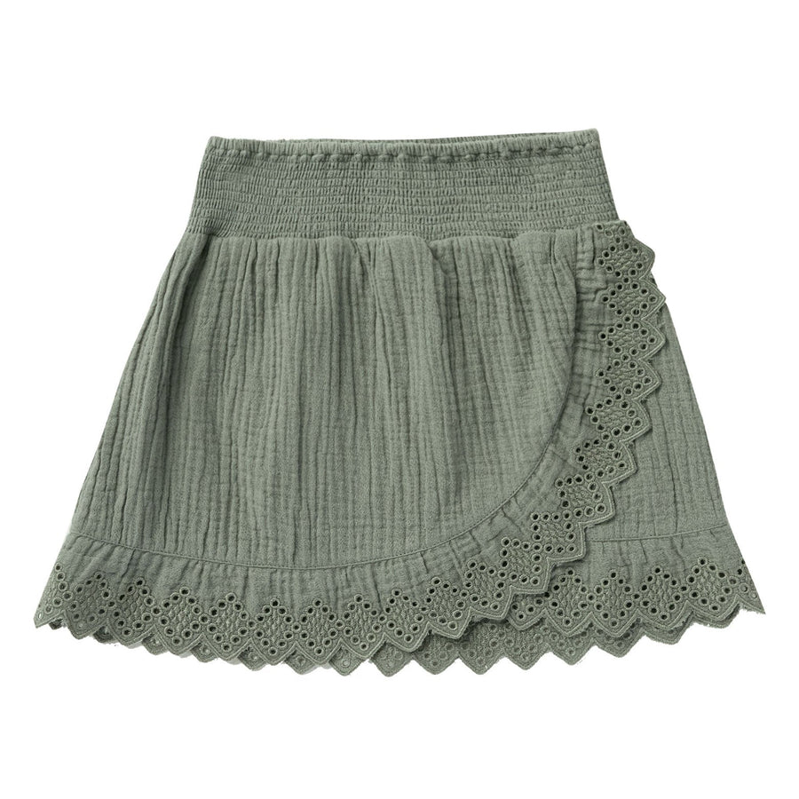 Rylee and Cru bottoms Rylee and Cru Ruffle Wrap Skirt | Aqua