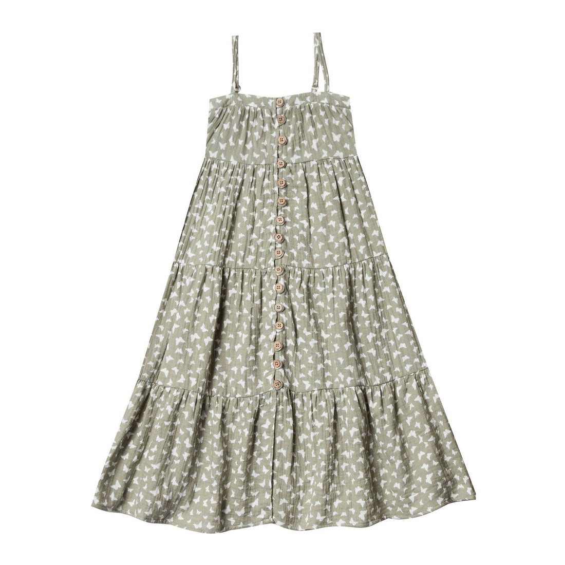 Rylee and Cru dresses Rylee and Cru Seafoam Butterfly Tiered Maxi Dress