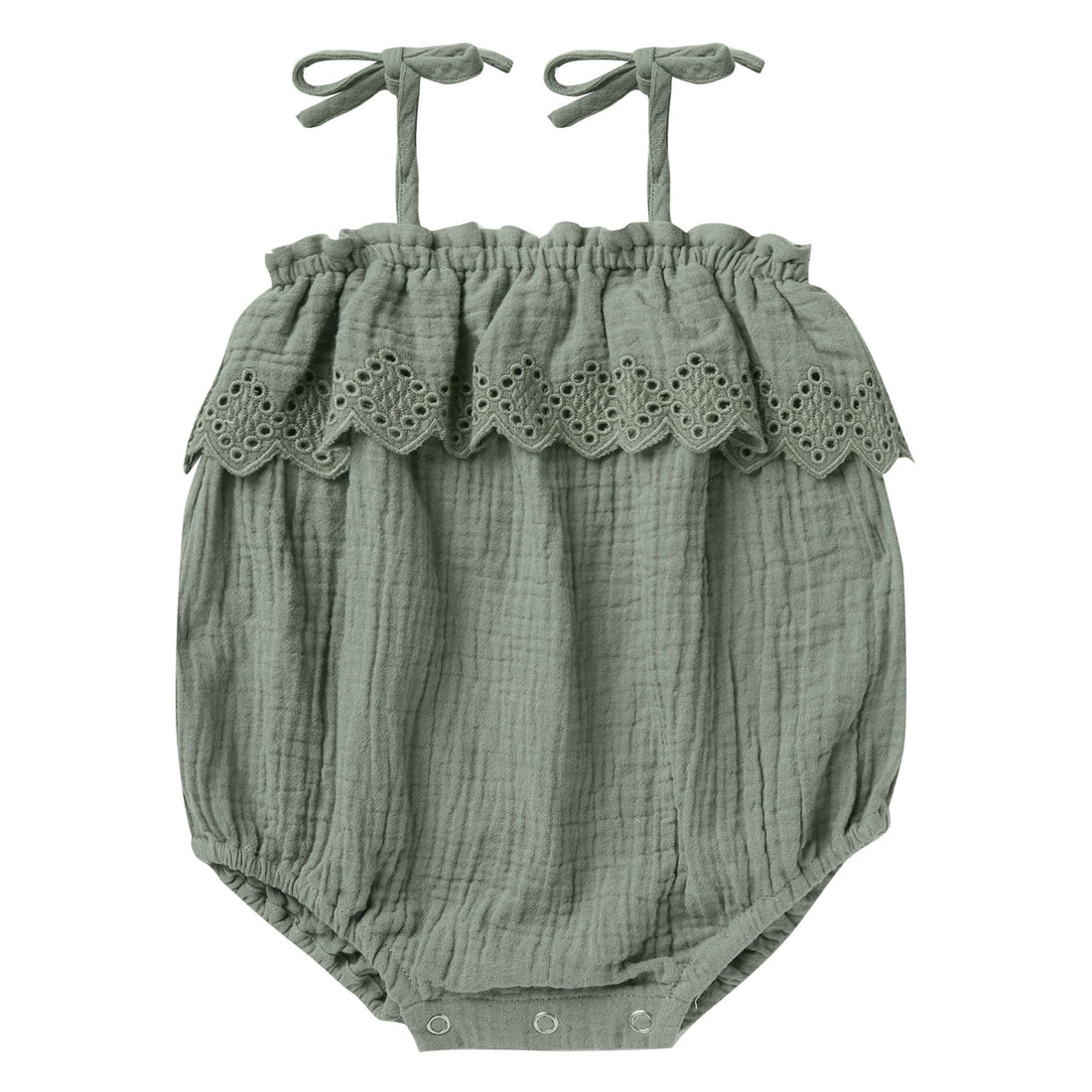 Rylee and Cru rompers Rylee and Cru Ruffle Romper | Aqua