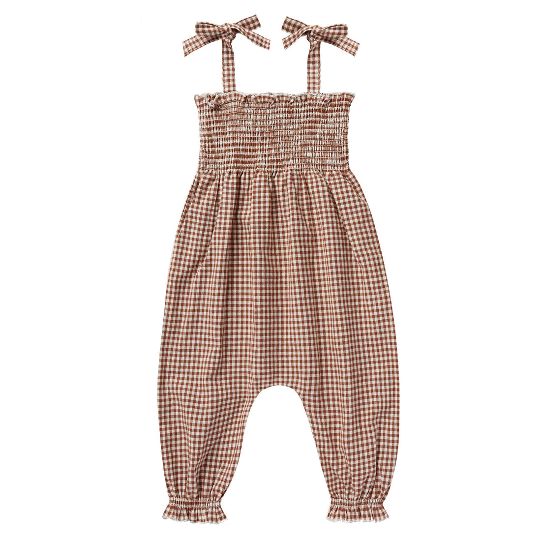 Rylee and Cru rompers Rylee and Cru Sawyer Jumpsuit | Redwood Gingham