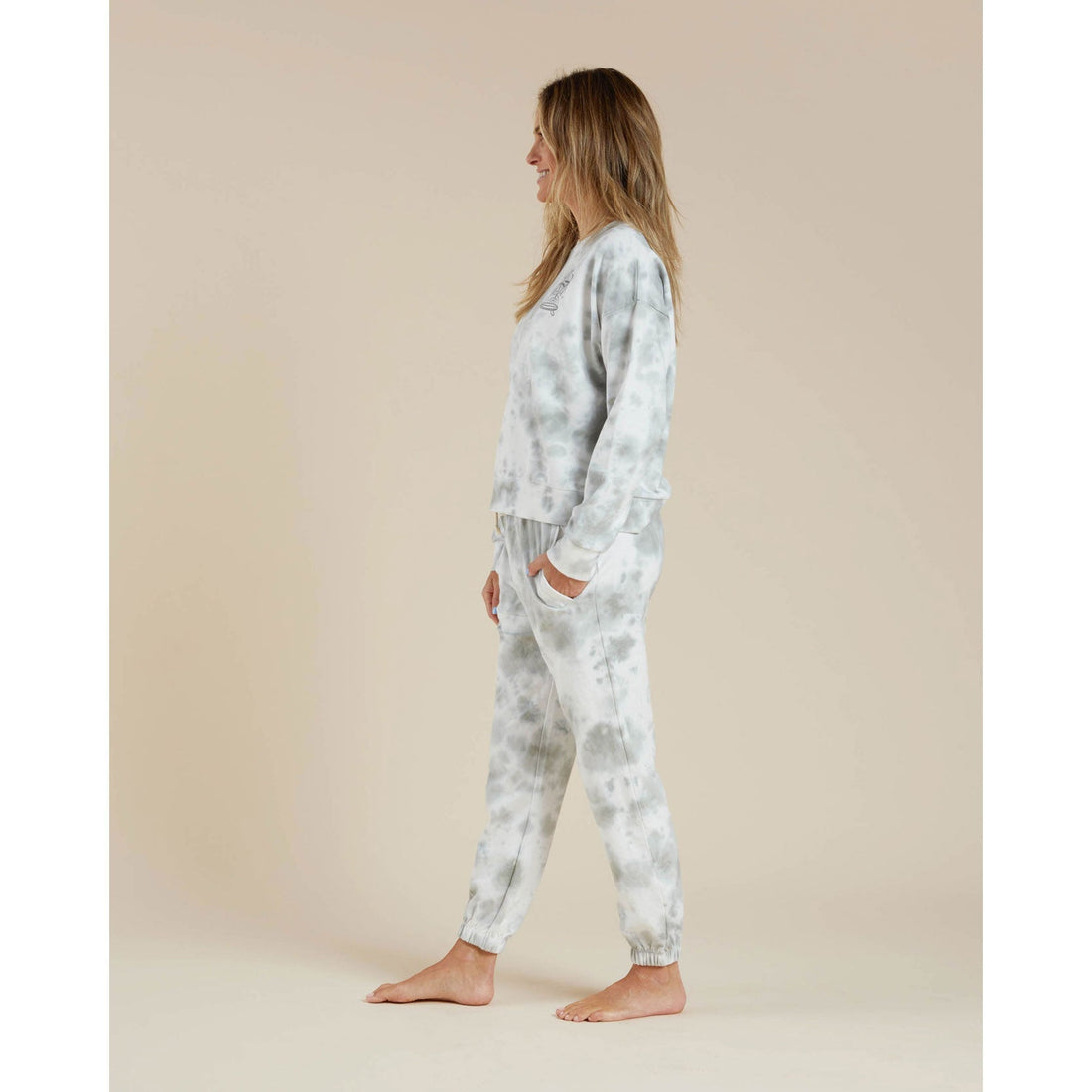 Rylee and Cru sweatshirts Rylee and Cru Womens Sweatshirt || Aqua Tie Dye