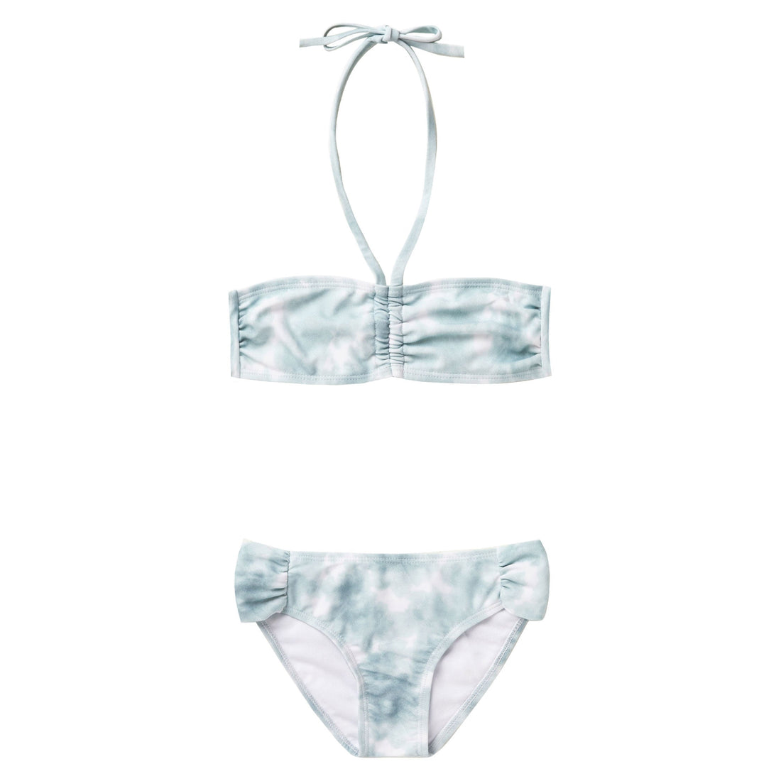 Rylee and Cru swim Rylee and Cru Halter Bikini | Aqua Tie Dye