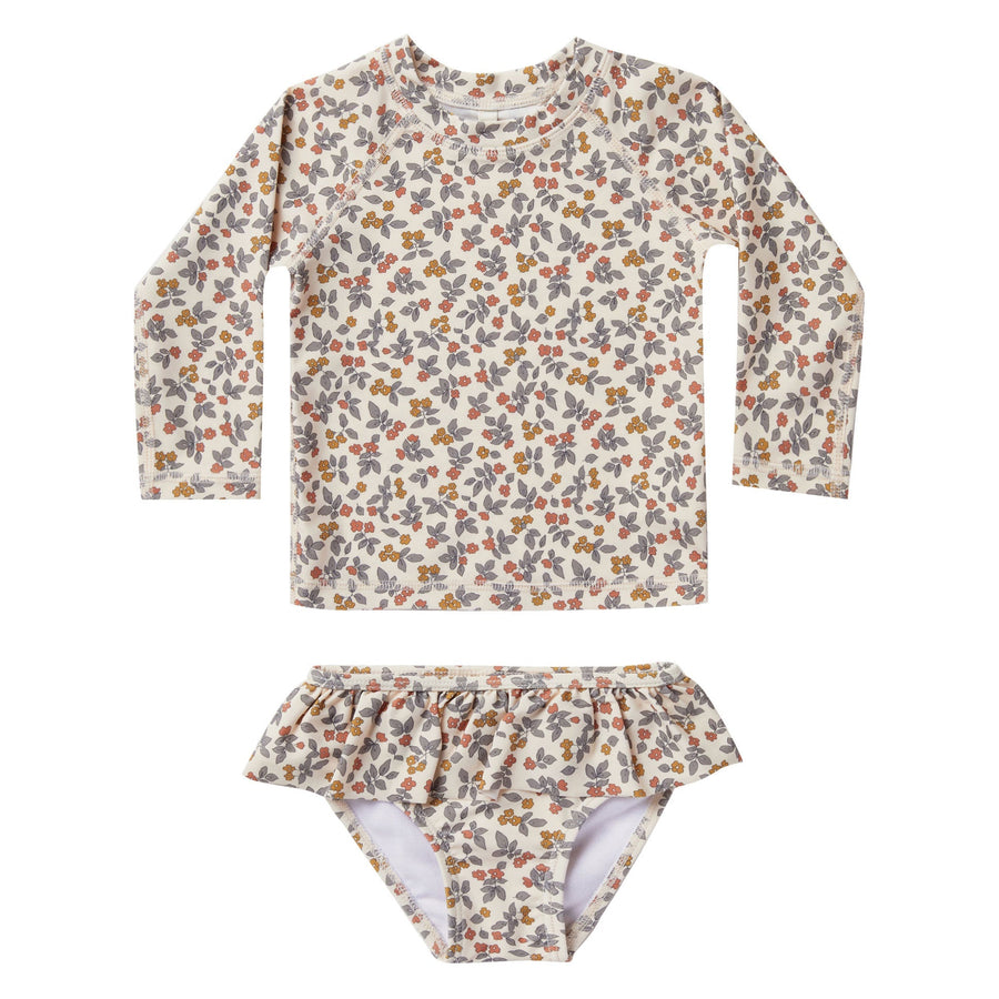 Rylee and Cru swim Rylee and Cru Rashguard Girls Set | Summer Bloom