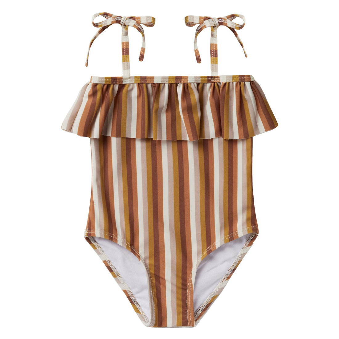 Rylee and Cru swim Rylee and Cru Ruffle One-Piece | Multi-Stripe