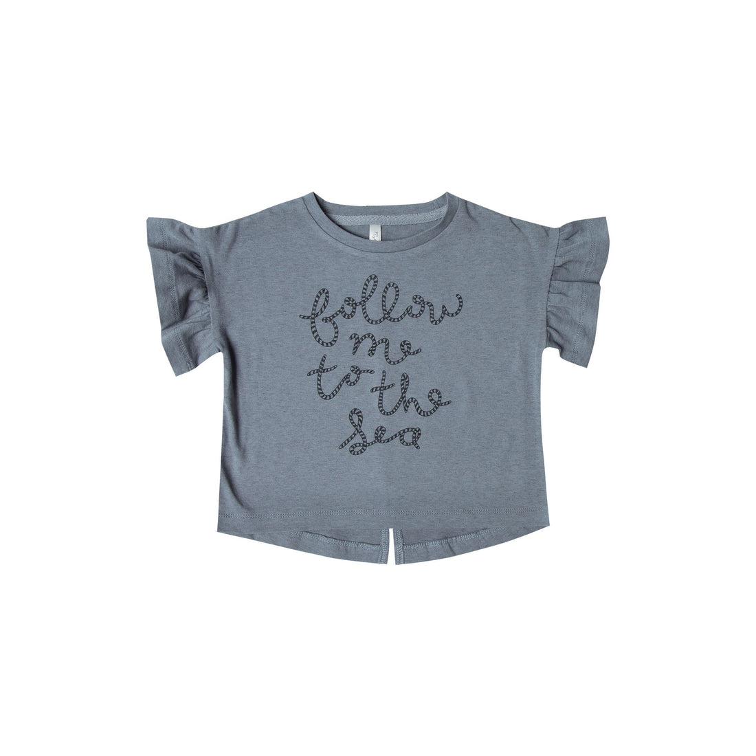 Rylee and Cru tops and tees Rylee and Cru Stormy Blue Follow Me Ruffle Tee