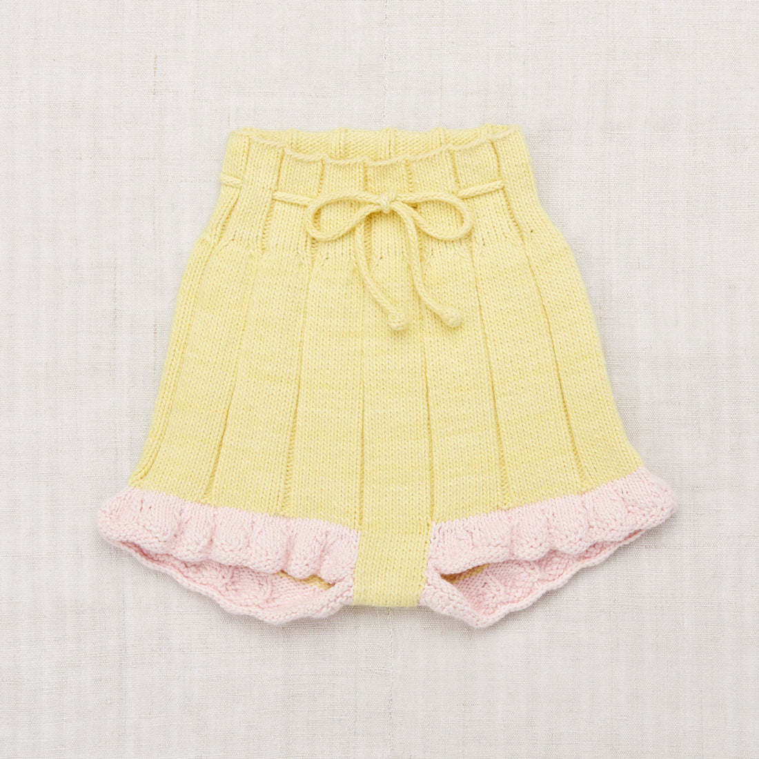 Misha and Puff Vintage Yellow Scallop Hem Shorts