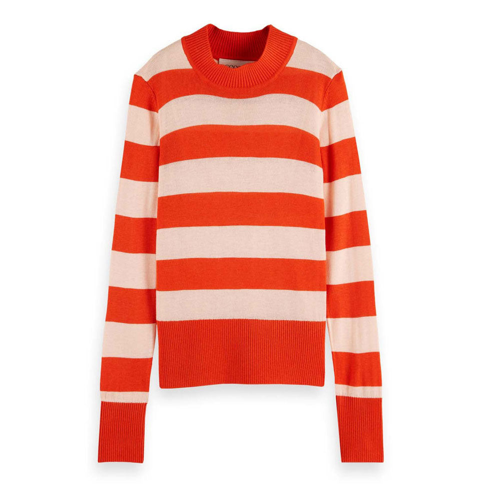 Scotch Shrunk knitwear Scotch Shrunk Orange Striped Pullover