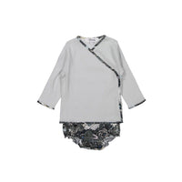 Bonpoint Blue Solar Print Kimono Set