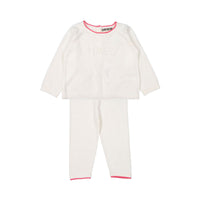 Bonton White Knit Honey Baby Set