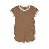 BTW Mocha Track Short Set