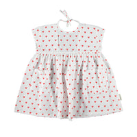 Piupiuchick Red Heart Print Open Back Dress