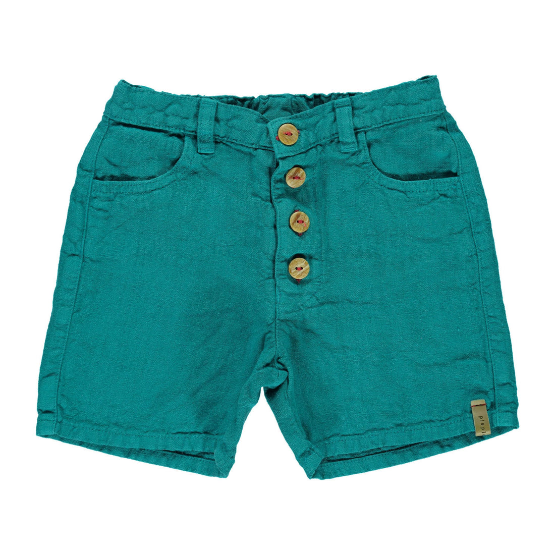 Piupiuchick Emerald Linen Shorts