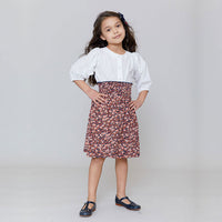 Pink Chicken Skye Skirt - Navy Ditsy Floral