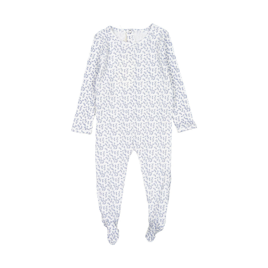 Smalls footies Smalls Blue Leaf Footie