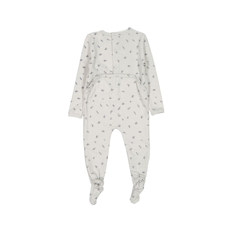 Smalls footies Smalls Grey Bird Footie