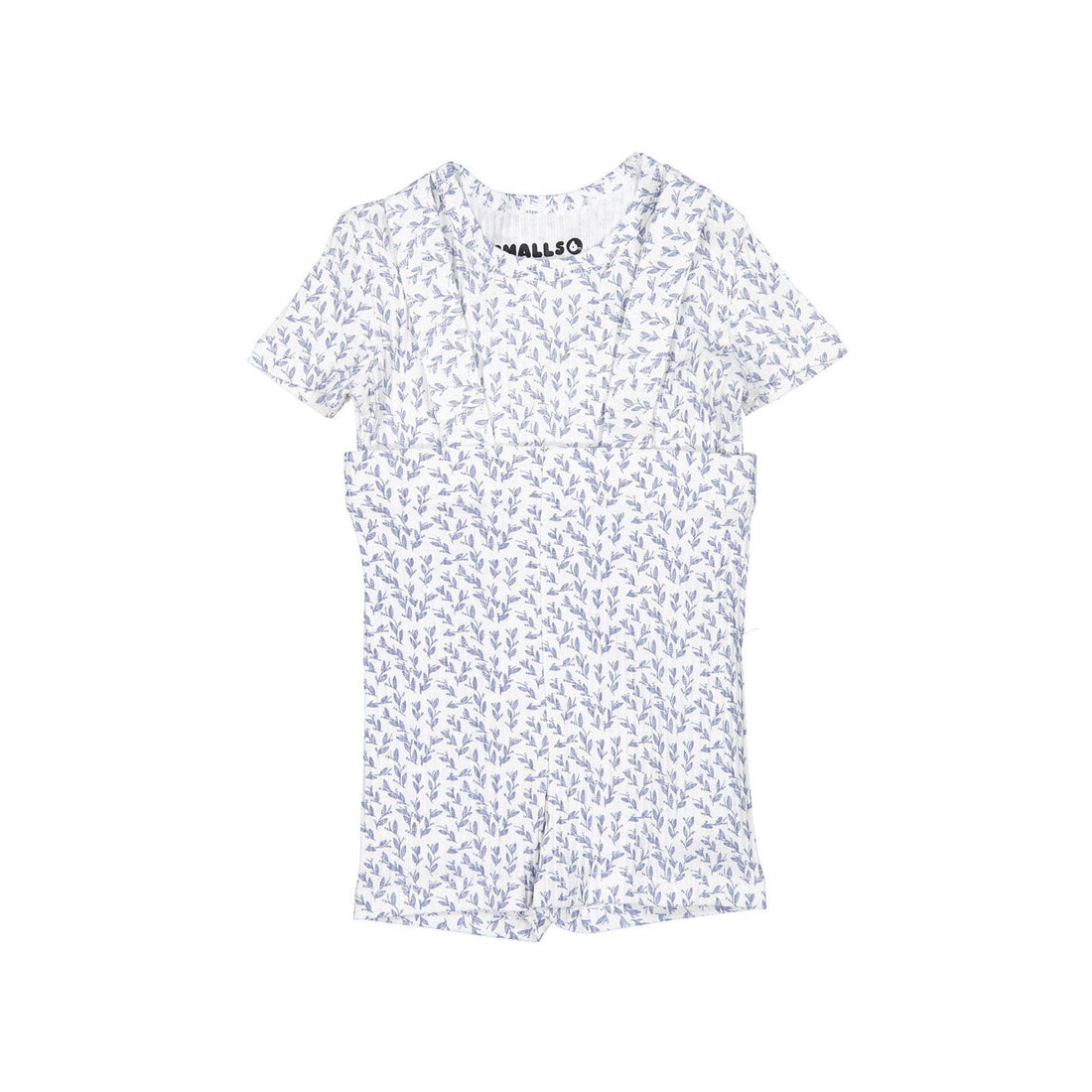 Smalls sets Smalls Blue Leaf Suspender Short Set