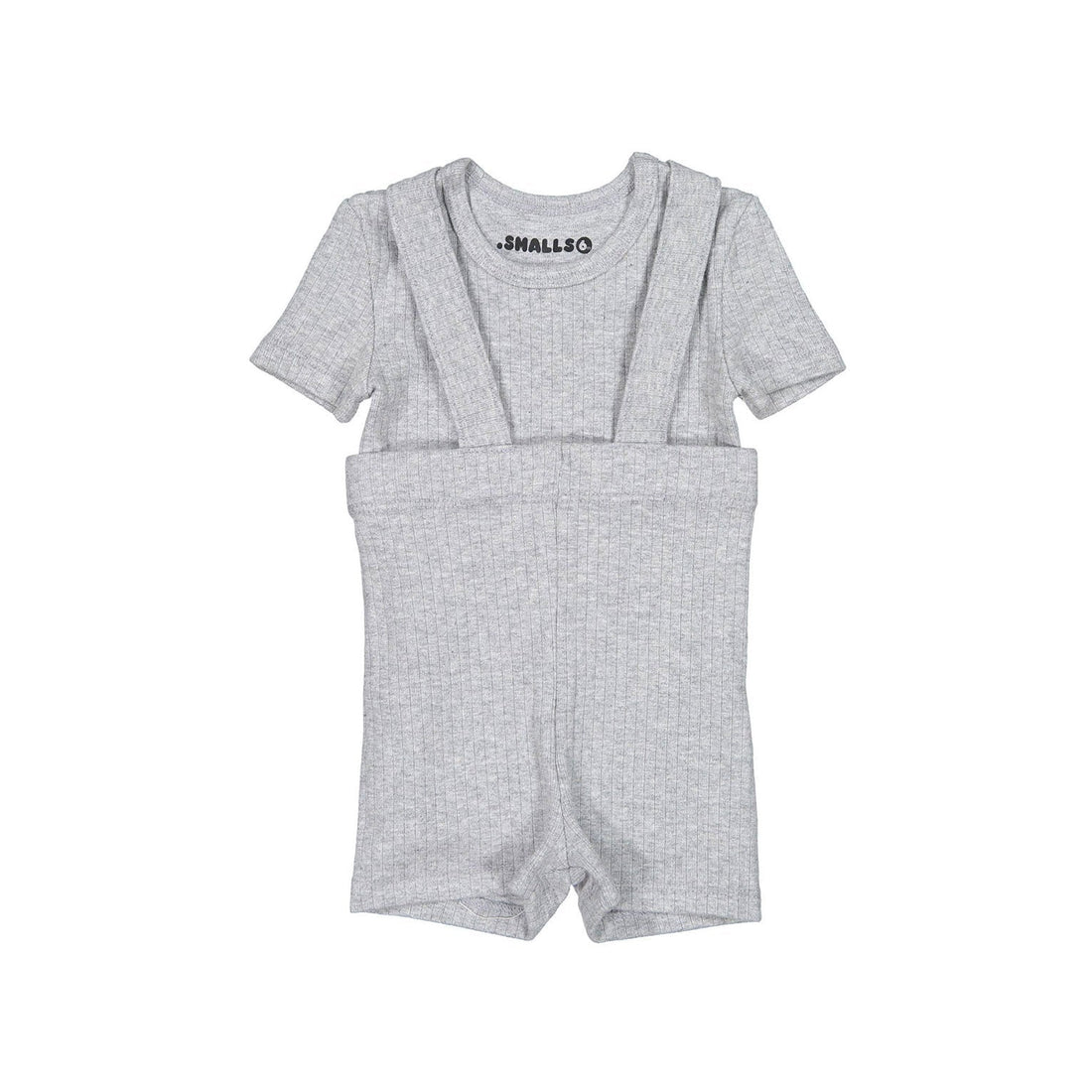 Smalls sets Smalls Grey Ribbed Suspender Short Set