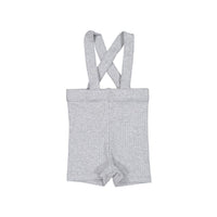 Smalls sets Smalls Grey Ribbed Suspender Short Set