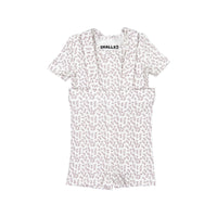Smalls sets Smalls Pink Leaf Suspender Short Set