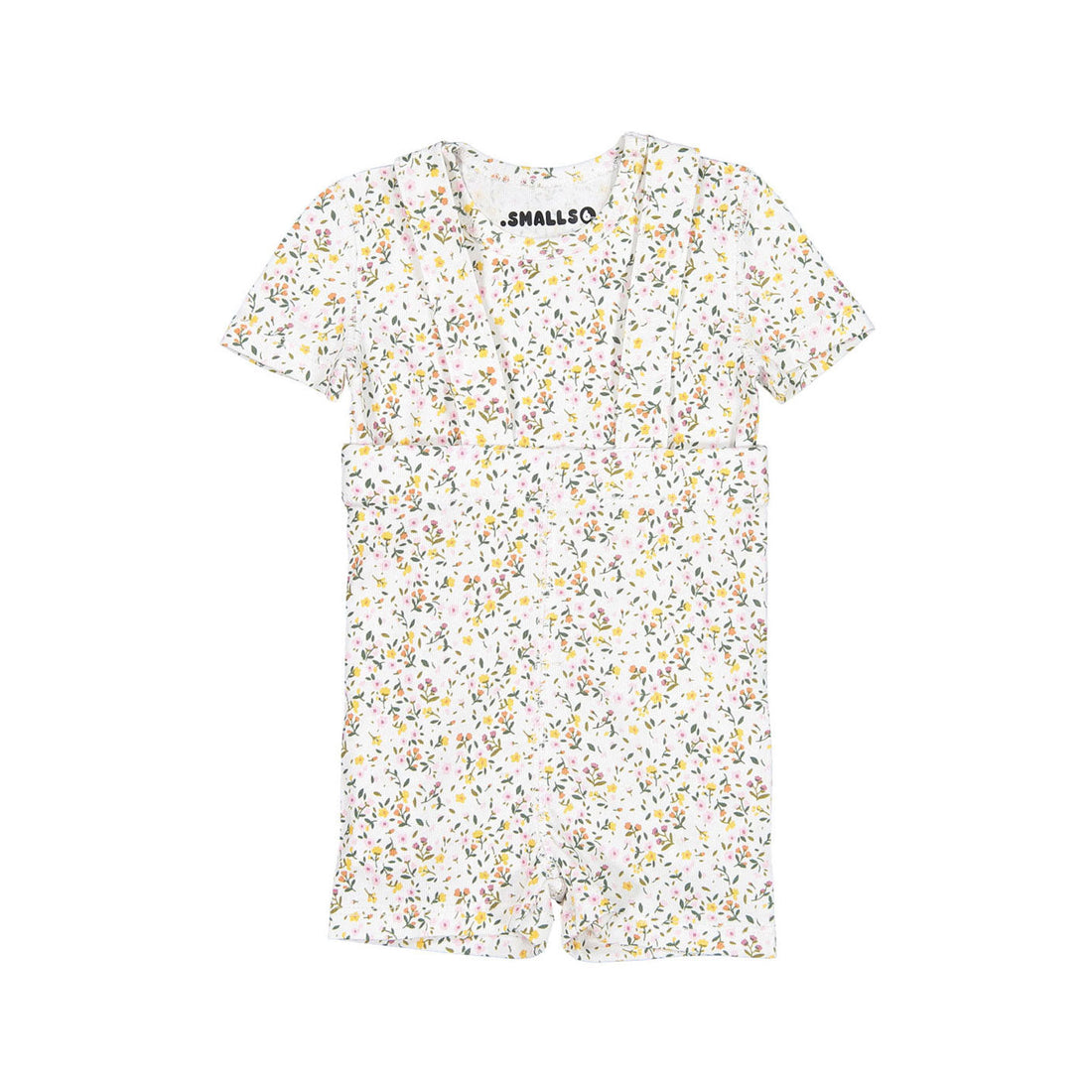 Smalls sets Smalls Spring Flower Suspender Short Set