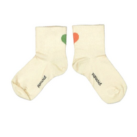 Piupiuchick Ecru Heart Short Socks