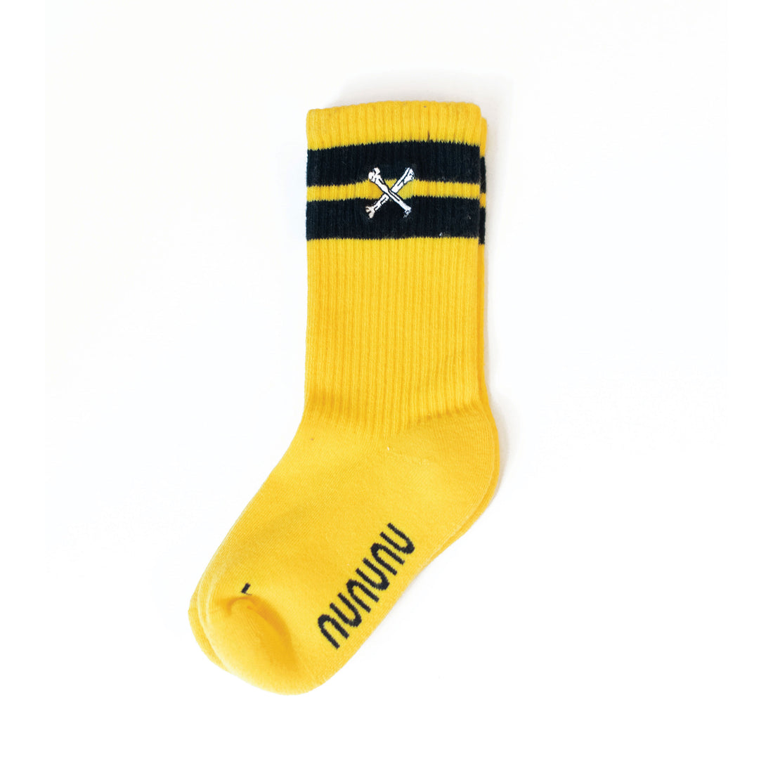 NUNUNU Yellow Crossbone Socks