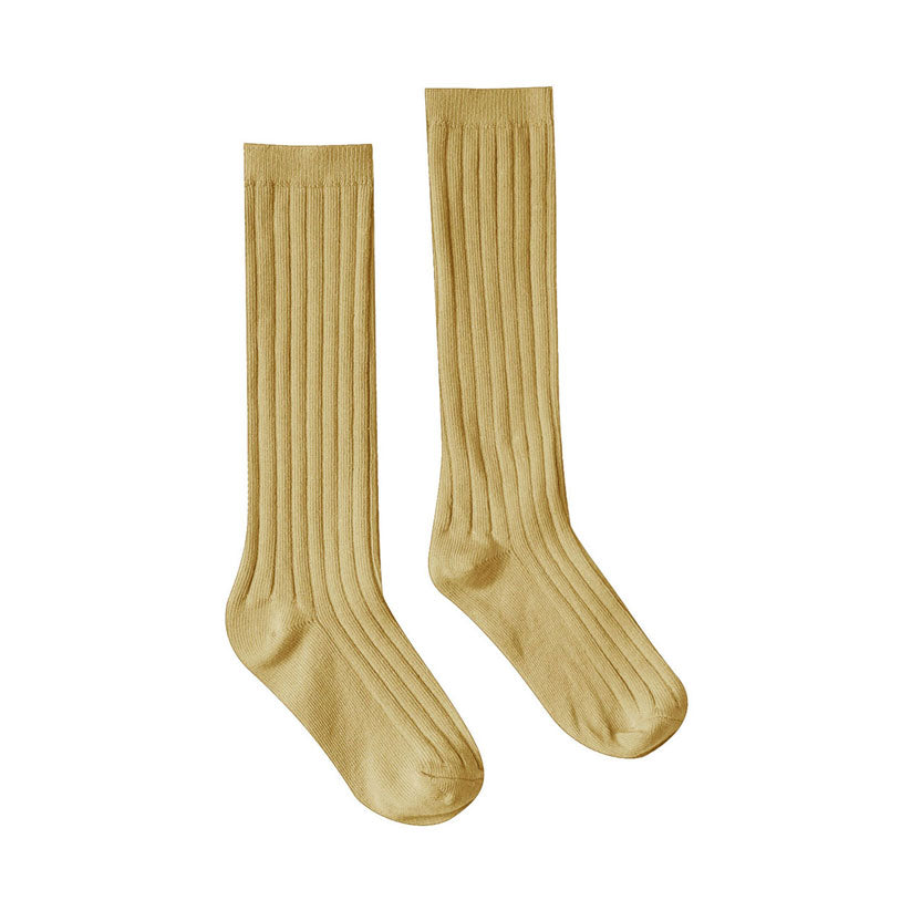 Rylee and Cru Citron Solid Ribbed Socks
