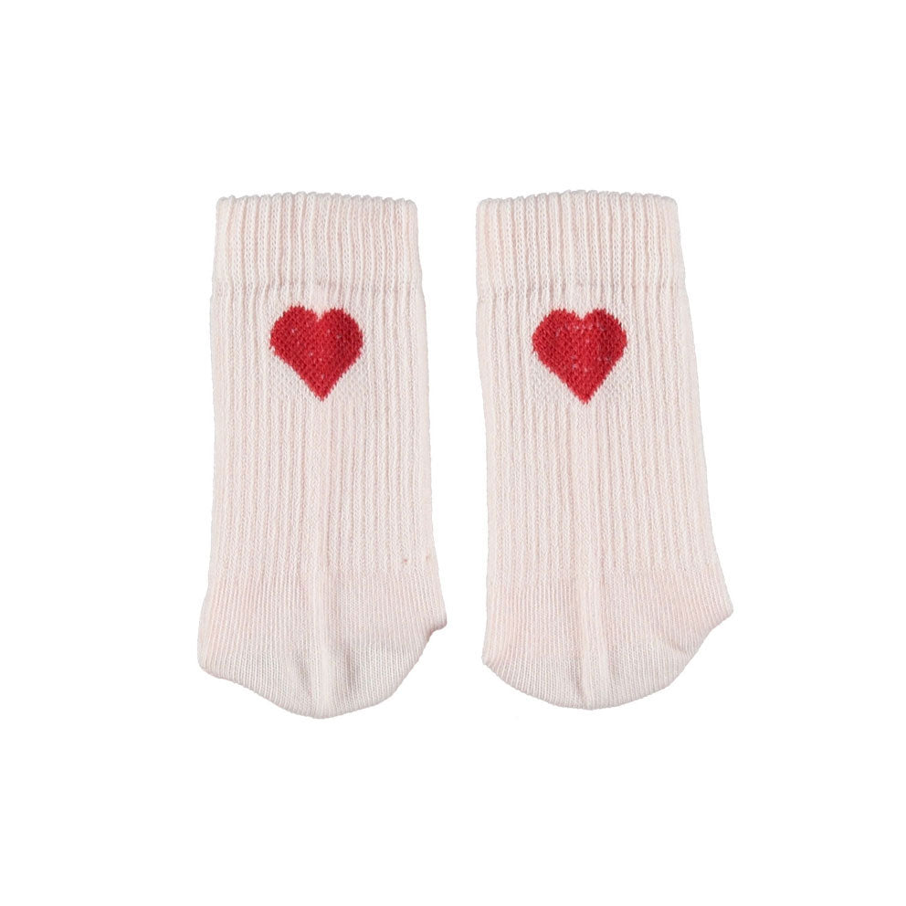 Piupiuchick Pale Pink Heart Socks