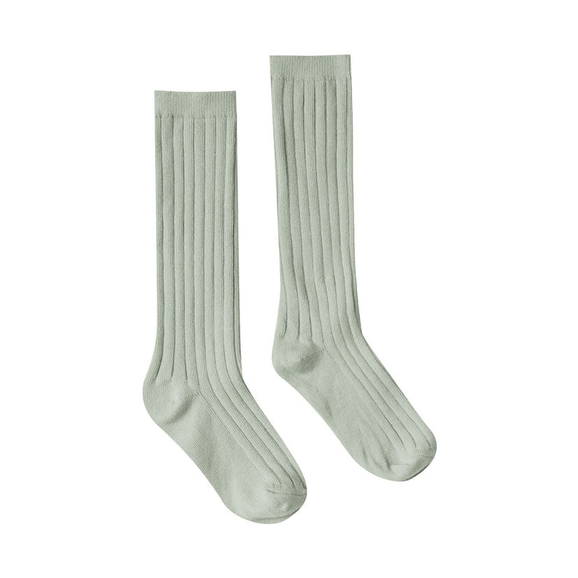 Rylee and Cru Seafoam Solid Ribbed Socks