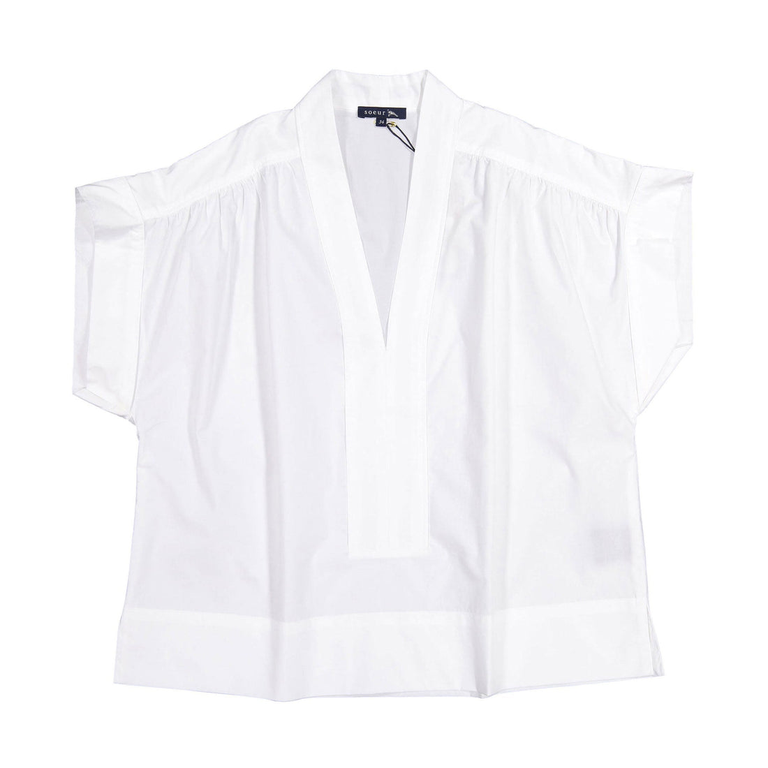 Soeur blouses Soeur White Madagascar Loose Womens Shirt