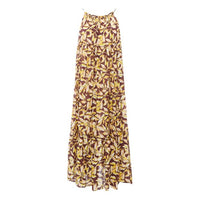 Soeur dresses Soeur Yellow/Prune Printed Procida Strap Womens Dress