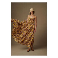 Soeur dresses Soeur Yellow/Prune Printed Procida Strap Womens Dress