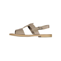 Sonatina shoes Sonatina Taupe Leather Tain Up Sandals