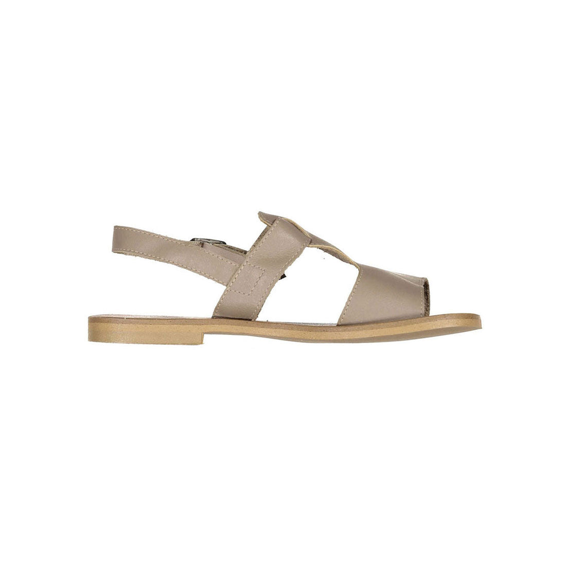 Sonatina shoes Sonatina Taupe Leather Tain Up Sandals