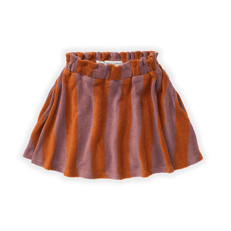 Sproet and Sprout bottoms Sproet and Sprout Orchid Stripe Terry Skirt