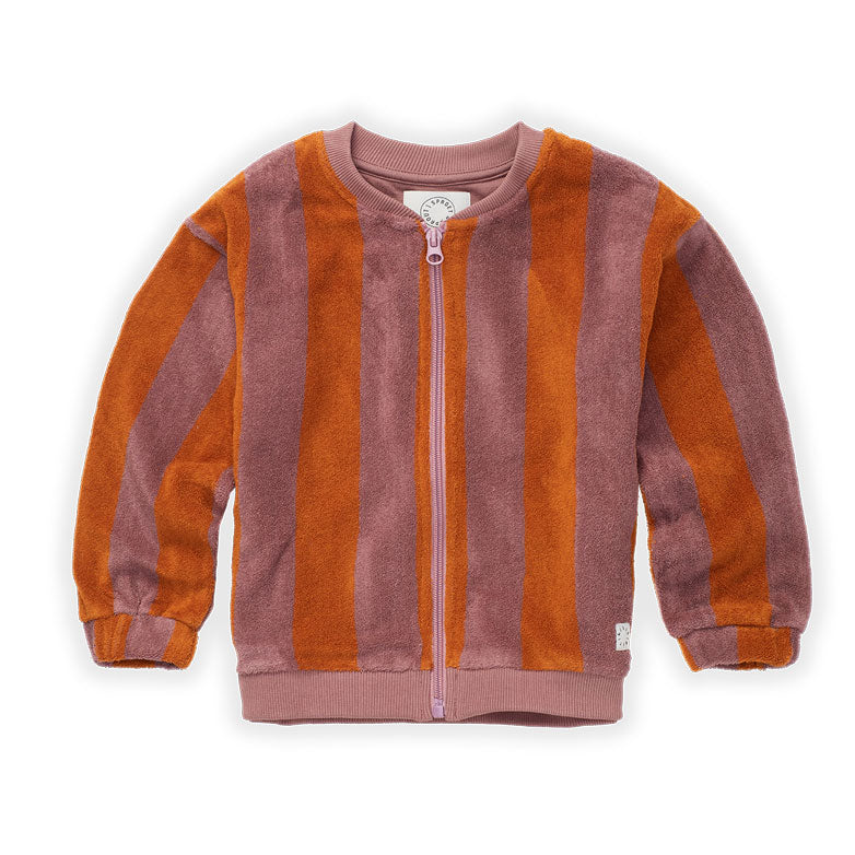 Sproet and Sprout Outerwear Sproet and Sprout Orchid Stripe Terry Sweat Jacket