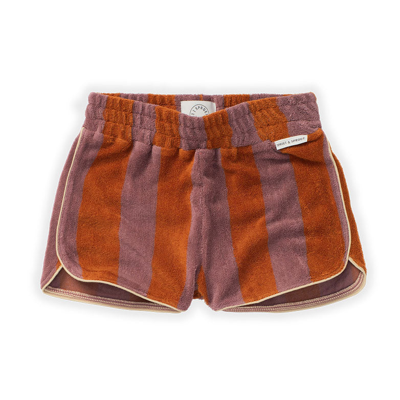 Sproet and Sprout Shorts Sproet and Sprout Orchid Stripe Terry Sport Shorts